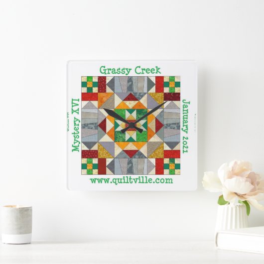 Grassy Creek-klok Vierkante Klok (Huis)