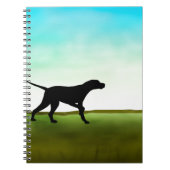Grassy Field Pointer Dog Notitieboek (Voorkant)