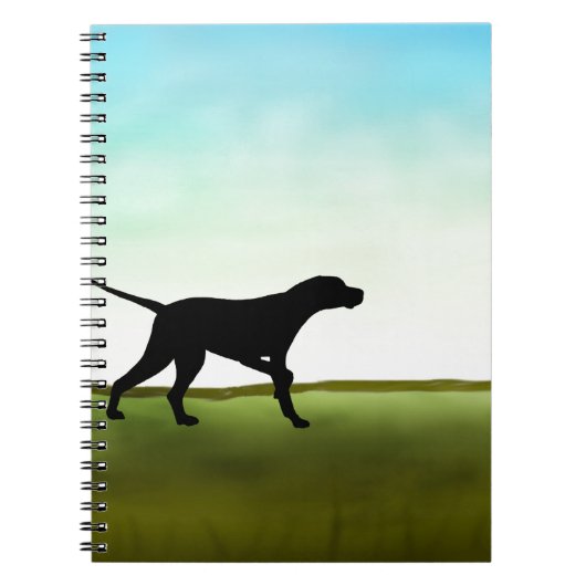 Grassy Field Pointer Dog Notitieboek (Voorkant)
