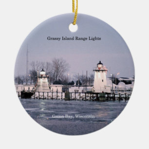 Grassy Island Range Lights Keramisch Ornament
