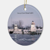 Grassy Island Range Lights Keramisch Ornament (Links)