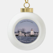 Grassy Island Range Lights Keramische Bal Ornament (Voorkant)