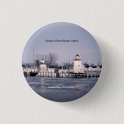 Grassy Island Range Lights knop Ronde Button 3,2 Cm (Voorkant)