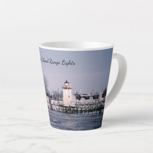 Grassy Island Range Lights latte mok (Rechterhoek)