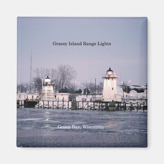 Grassy Island Range Lights magnet (Voorkant)