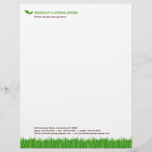 Grassy Landscape letterhead Briefhoofd Sjabloon (Voorkant)