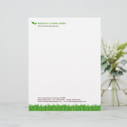 Grassy Landscape letterhead Briefhoofd Sjabloon (Staand voorkant)