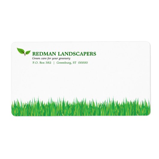 Grassy Landscape Shipping Label (Voorkant)
