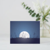 Grassy Moonrise Briefkaart (Staand voorkant)