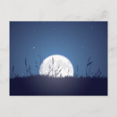 Grassy Moonrise Briefkaart (Voorkant)
