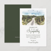 Grassy Road Sympathie Dank u kaart (Voorkant / Achterkant)