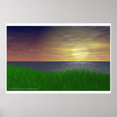 Grassy Sunset Poster (Voorkant)