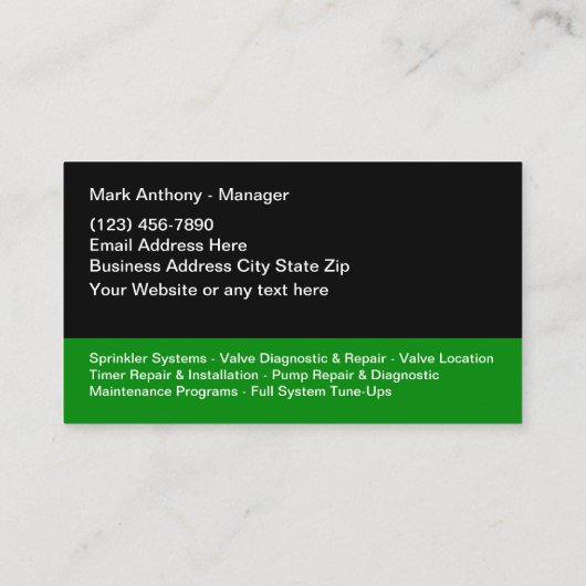 grassystemen en irrigatie visitekaartje (Achterkant)