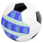grasveld blauw groen Voetbal (Drie kwart)