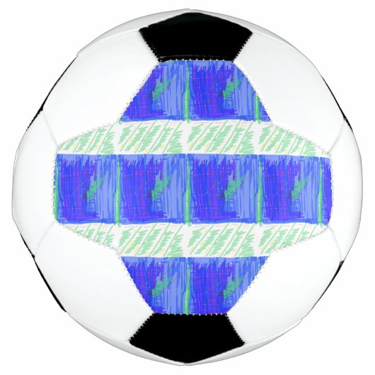 grasveld blauw groen Voetbal (Voorkant)
