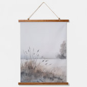 Grasveld Droge borstel Waterverf Print Hangend Wandkleed (Voorkant)