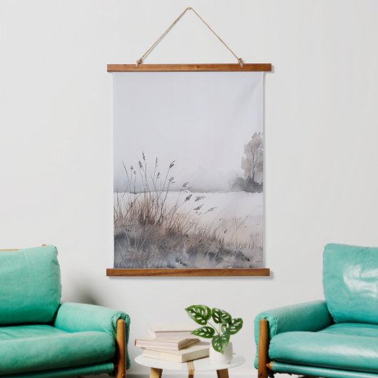 Grasveld Droge borstel Waterverf Print Hangend Wandkleed (Woonkamer)