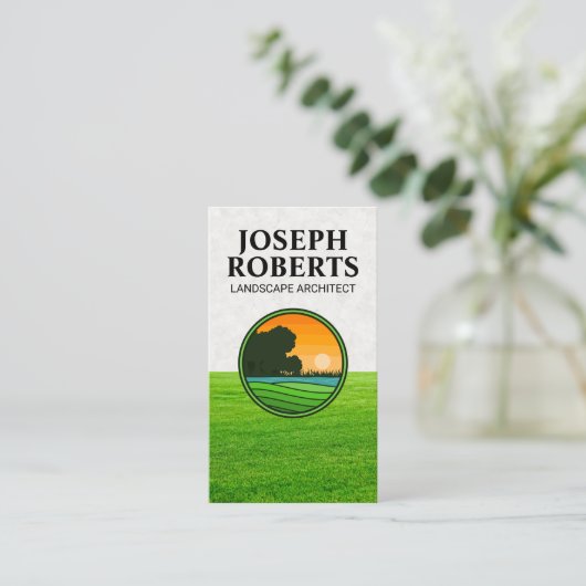 grasveld | Natuur Logo Visitekaartje (Staand voorkant)