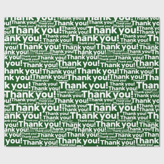 Grasveldverzorgingsdienst Groen & Wit - Dank u! -  Cadeaupapier (Vlak)