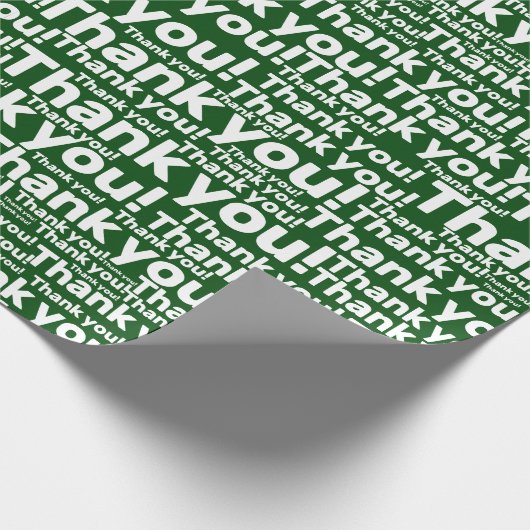 Grasveldverzorgingsdienst Groen & Wit - Dank u! -  Cadeaupapier (Hoek)