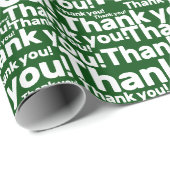 Grasveldverzorgingsdienst Groen & Wit - Dank u! -  Cadeaupapier (Rol Hoek)