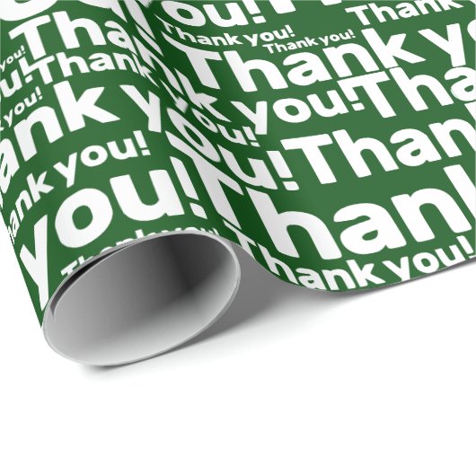 Grasveldverzorgingsdienst Groen & Wit - Dank u! -  Cadeaupapier (Rol Hoek)