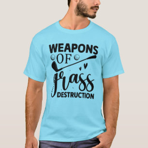 Grasvernietigingswapens; golftypografie t-shirt