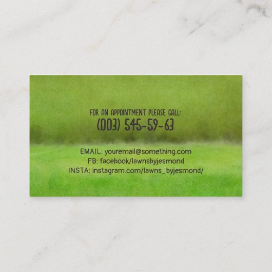 Grasverzorging en landschapsarchitectuur - waterve visitekaartje (Achterkant)