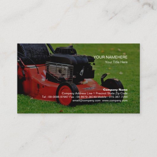 grasverzorging gras maaien tuinman landschap visitekaartje (Voorkant)