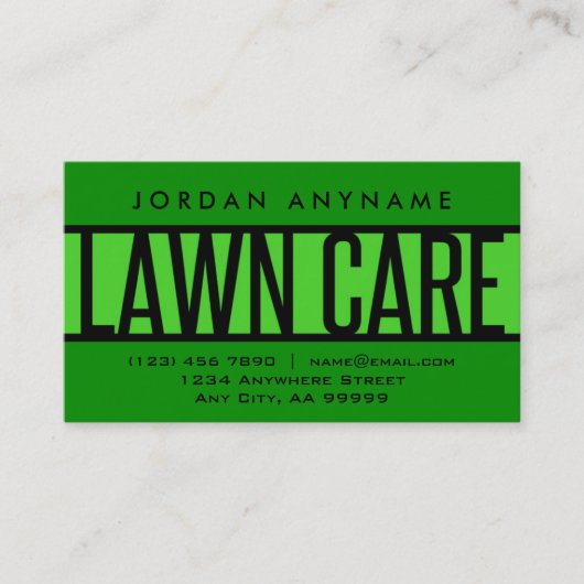 Grasverzorging groen Visitekaartje (Voorkant)