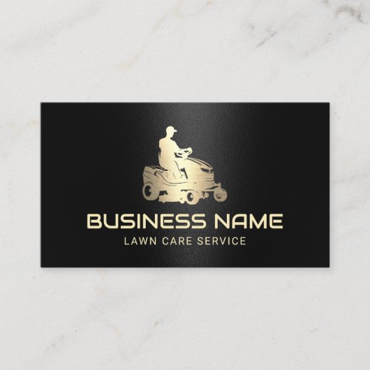 Grasverzorging & Landscaping Gouden Rijden Maaier Visitekaartje (Voorkant)