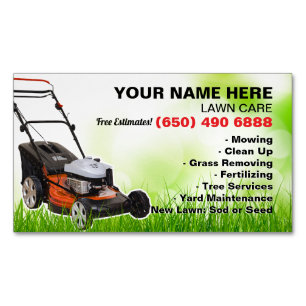 Grasverzorging Landscaping Maaien Gras Boom Servic Magnetisch Visitekaartje