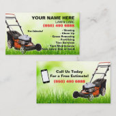Grasverzorging Landscaping Maaien Gras Boom Servic Visitekaartje (Voorkant / Achterkant)