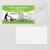 Grasverzorging Landscaping Maaien Gras Boom Servic Visitekaartje (Voorkant / Achterkant)
