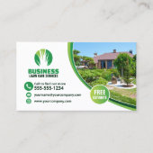 Grasverzorging Landscaping Maaien Gras Boom Servic Visitekaartje (Voorkant)