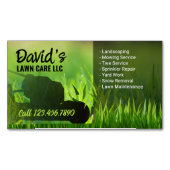 Grasverzorging & Landscaping Service Groene maaier Magnetisch Visitekaartje (Voorkant)