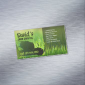 Grasverzorging & Landscaping Service Groene maaier Magnetisch Visitekaartje (Voorbeeld)