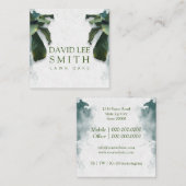 Grasverzorging of landschapsarchitectuur vierkante visitekaartje (Voorkant / Achterkant)