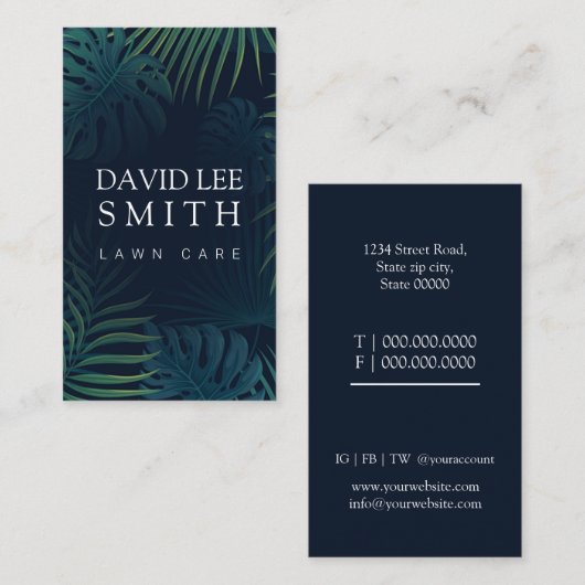 Grasverzorging of landschapsarchitectuur visitekaartje (Voorkant / Achterkant)