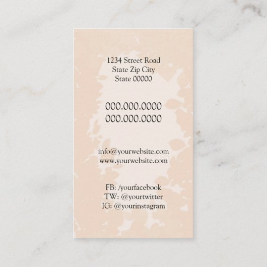 Grasverzorging of landschapsarchitectuur visitekaartje (Achterkant)