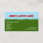 Graszorg - Groene gras - Landscaping Mowing Visitekaartje (Voorkant)
