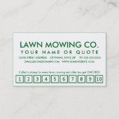 graszorg. trouwerekaart klantenkaartje (Achterkant)