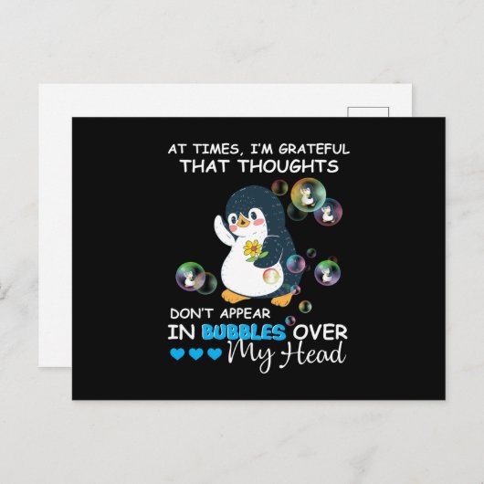 Gratant dat zienswijzen niet in de bubbels verschi briefkaart (Voorkant / Achterkant)