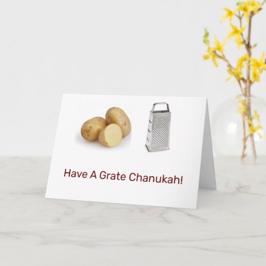 Grate Chanukah-Kaart Kaart (Gele Bloem)