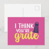 Grate Cute Cheese Pun Funny Valentijnsdag Briefkaart (Voorkant / Achterkant)