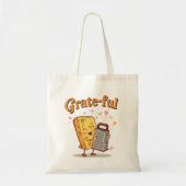 Grate-ful - Schattigee kaas en rasp Thanksgiving Tote Bag (Voorkant)