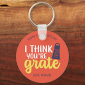 Grate Funny Cheese Pun Cute Valentijnsdag Sleutelhanger (Voorkant)