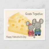 Grate Together - Cheesy Valentine’s Day Mouse Feestdagenkaart (Voorkant)