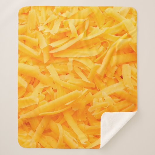 grated cheddar cheese top view sherpa deken (Voorkant)