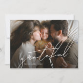 Grateful 2 Photo Collage Christmas Feestdagenkaart (Voorkant)